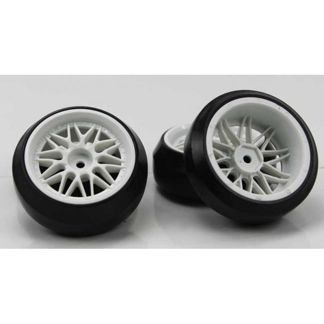 Ruedas Coches RC Drift  1/10 Universales 4 pzs Blancas