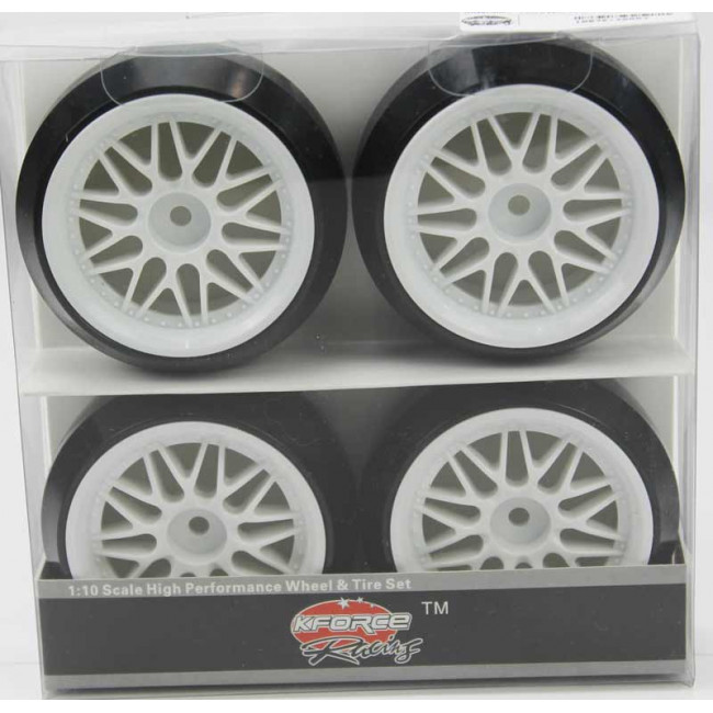 Ruedas Coches RC Drift  1/10 Universales 4 pzs Blancas