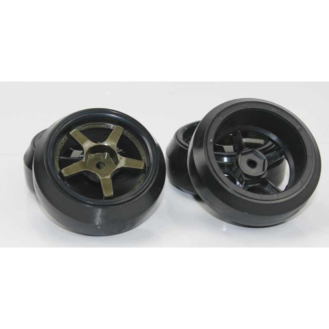 Ruedas Coches RC Drift  1/10 Universales 4 pzs Verde Metalizado oscuro