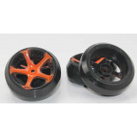 Ruedas Coches RC Drift  1/10 Universales 4 pzs Rojas 5 radios