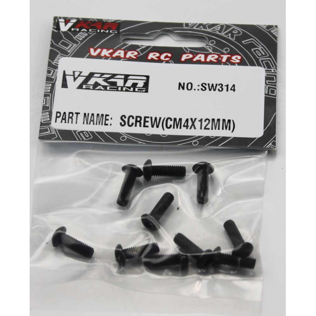 TORNILLOS CABEZA REDONDA ROSCA METRICA 4X12