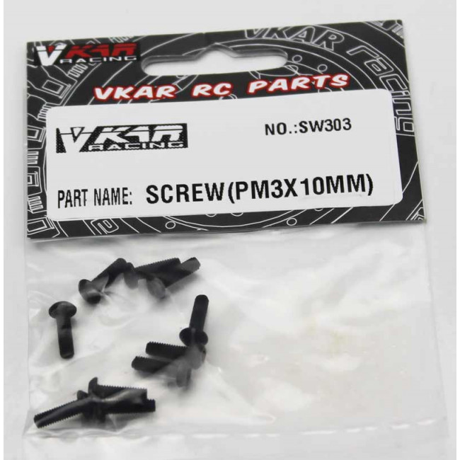 TORNILLOS CABEZA REDONDA ROSCA METRICA 3X10