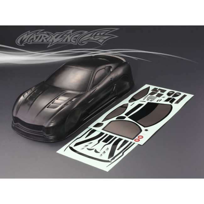 Carrocería Ferrari 599XX Pintada de Carbono con Pegatinas