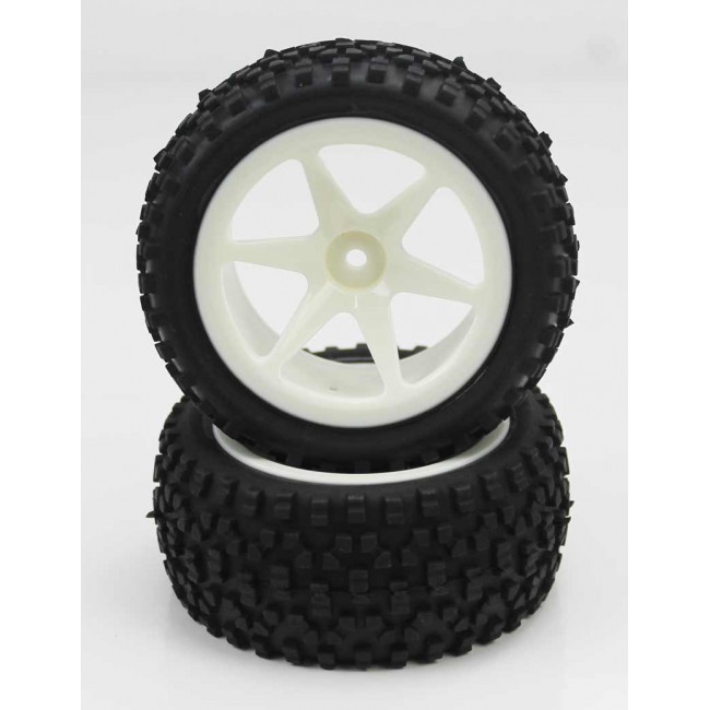 Ruedas Todo Terreno 1/10 Traseras Universales Blancas