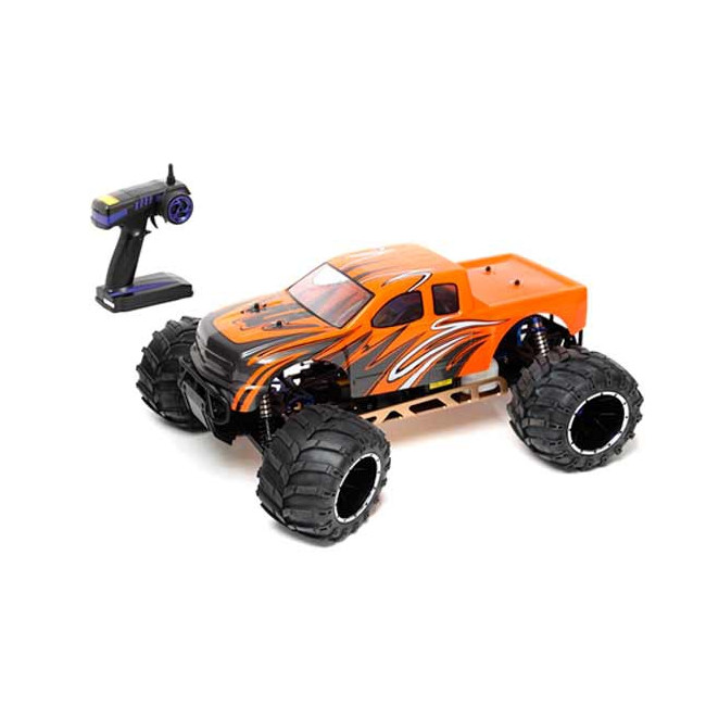 SHELETON 1/5 CON MOTOR 30CC RTR NARANJA PLATEADO