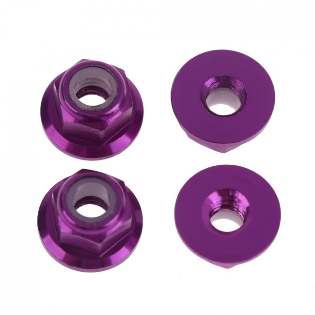 TUERCAS AUTOBLOCANTES ALUMINIO ROSA 4MM