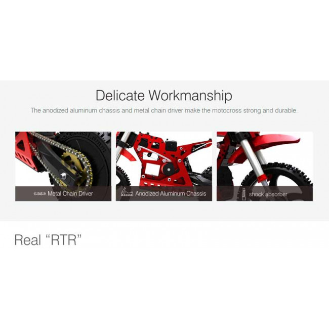 MOTO RC DIRT BIKE SR5 SKYRC CON MOTOR BRUSHLESS COMPLETA