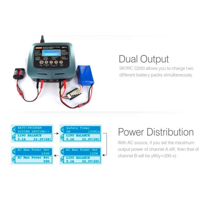 CARGADOR DUAL D200 CON ESTACION DE SOLDADOR SKYRC