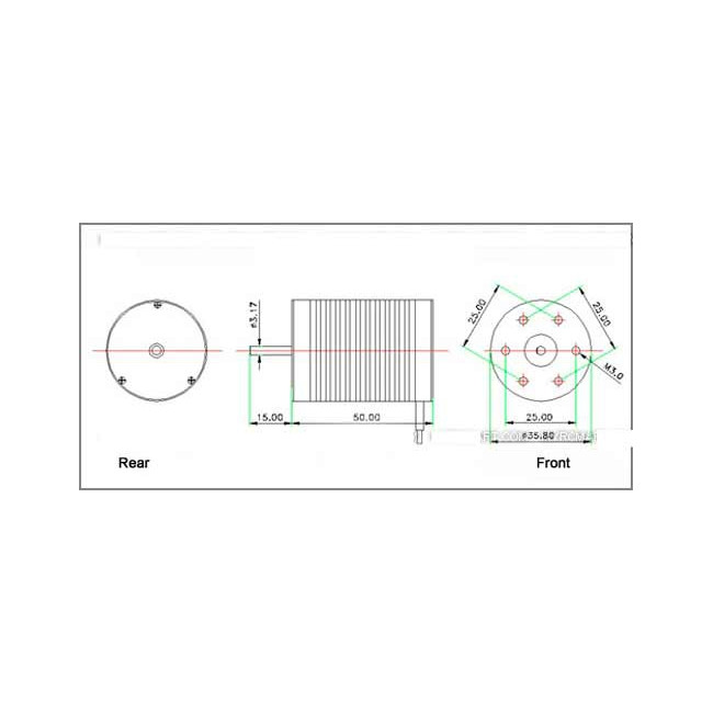 MOTOR BRUSHLESS HOBBYWING EZRUN 3650M 13T 3.000KV