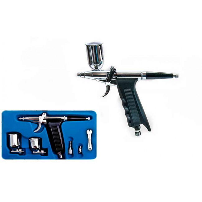 AEROGRAFO PISTOLA BD-116 CON ACCESORIOS