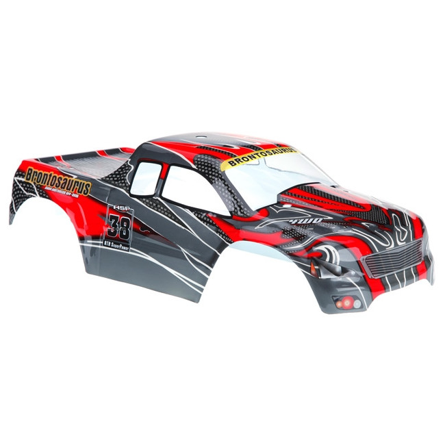 CARROCERÍA TRUCK 1/10 ROJA Y NEGRA BRONTOSAURUS